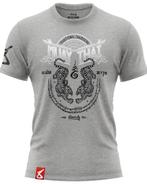 8 Weapons T Shirt Sak Yant Tigers Grijs Wit, Vêtements | Hommes, Vechtsport, Verzenden