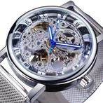 Gouden Kast Luxe Horloge voor Heren - Mesh Bandje, Verzenden, Nieuw, Winner