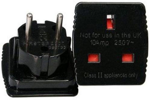 2-Tech UK Naar EU Stekker Converter-Zwart (Diversen), Doe-het-zelf en Bouw, Elektriciteit en Kabels, Ophalen of Verzenden