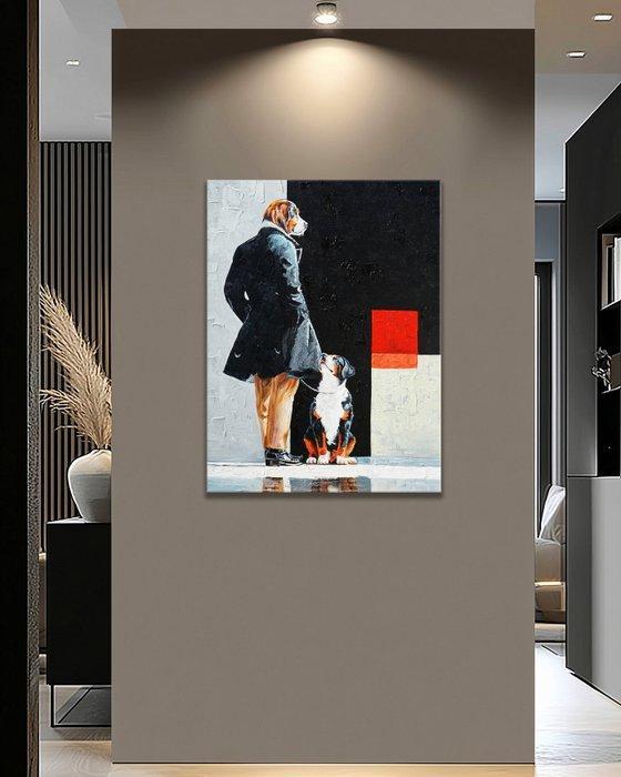 Pippo - Red Window, Home, Antiek en Kunst, Kunst | Schilderijen | Modern