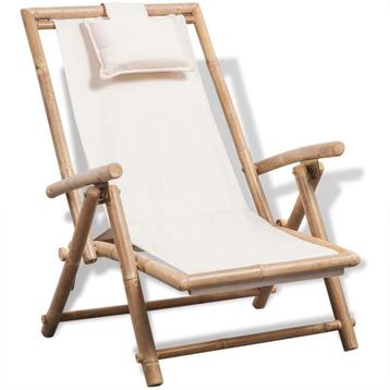vidaXL Terrasstoel bamboe, Tuin en Terras, Tuinstoelen, Verzenden, Nieuw