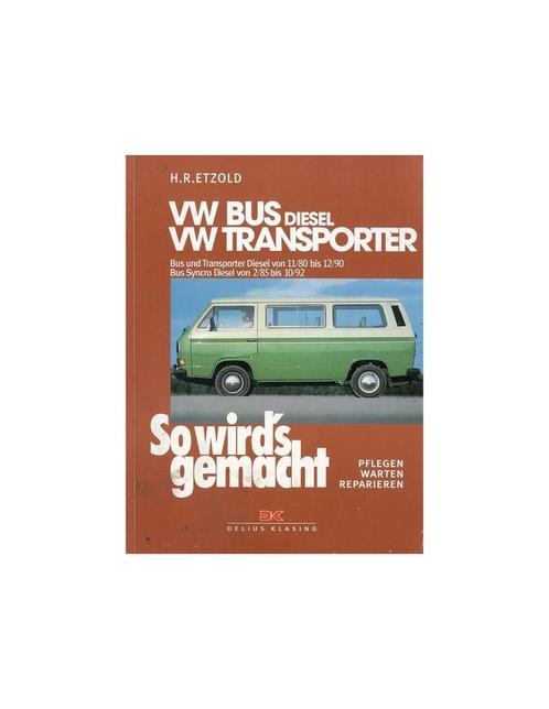 1980 - 1992 VOLKSWAGEN TRANSPORTER & BUS T3 DIESEL VRAAGBA.., Auto diversen, Handleidingen en Instructieboekjes, Ophalen of Verzenden