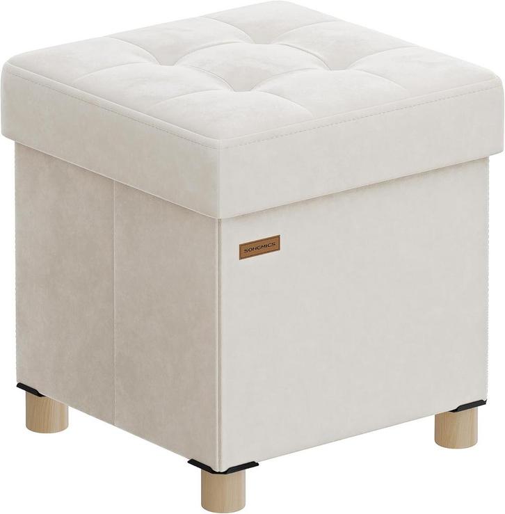 Zitkruk - opbergkruk - met poten  40x38x38 cm - fluweel -, Huis en Inrichting, Zetels | Voetbanken en poefs, Verzenden