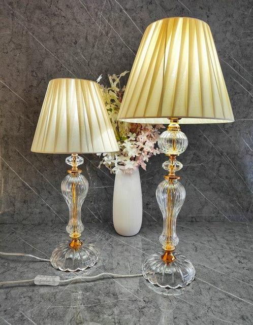 Artelight - Tafellamp - Kristalglas - Glas-messing - Verguld, Antiek en Kunst, Curiosa en Brocante