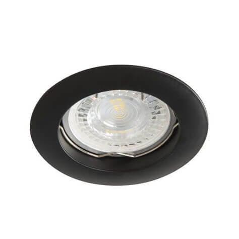Kanlux - Inbouwspot rond vast mat zwart, Huis en Inrichting, Lampen | Plafondlampen, Nieuw, Metaal, Verzenden