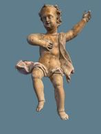 sculptuur, Barok Angel 17th/18th century wood - 70 cm - Hout, Antiek en Kunst, Antiek | Keramiek en Aardewerk