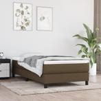 vidaXL Boxspring bed 80x200 cm stof donkerbruin, Verzenden, Nieuw