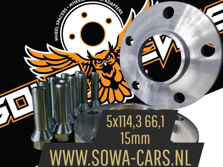 Spacers 15mm 5x114,3 66,1 Renault Kadjar Spoorverbreders, Auto diversen, Tuning en Styling, Ophalen of Verzenden