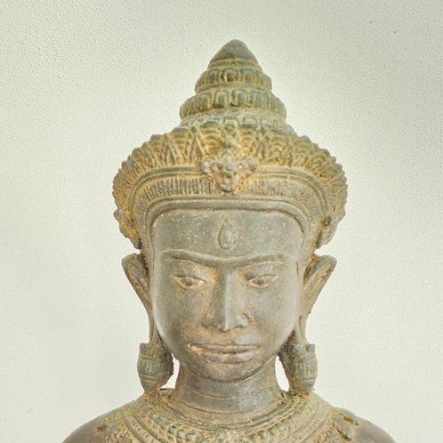 Indochinois ancien Bronze Important, statue de Bouddha assis, Antiek en Kunst, Antiek | Overige Antiek