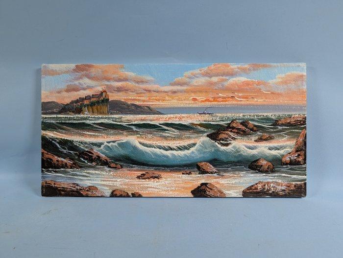 Bruno Di Giulio (1943) - Tramonto in lontananza, Antiek en Kunst, Kunst | Schilderijen | Klassiek