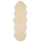 vidaXL Vloerkleed 60x180 cm schapenvacht wit, Huis en Inrichting, Stoffering | Tapijten en Vloerkleden, Verzenden, Nieuw