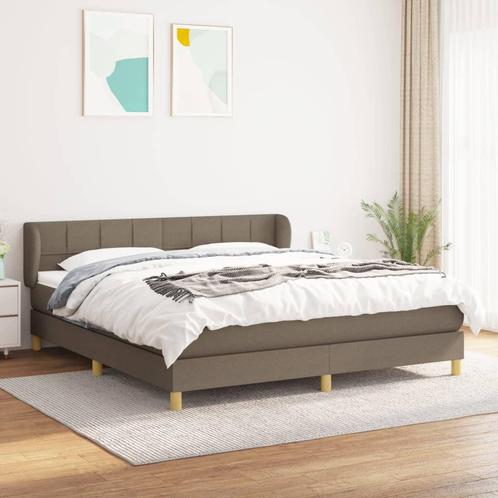 vidaXL Boxspring met matras stof taupe 160x200 cm, Huis en Inrichting, Slaapkamer | Bedden, Nieuw, Verzenden