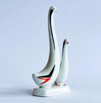 Figuur - Balogh Béla (1912–1991) – Art Deco Goose Family -