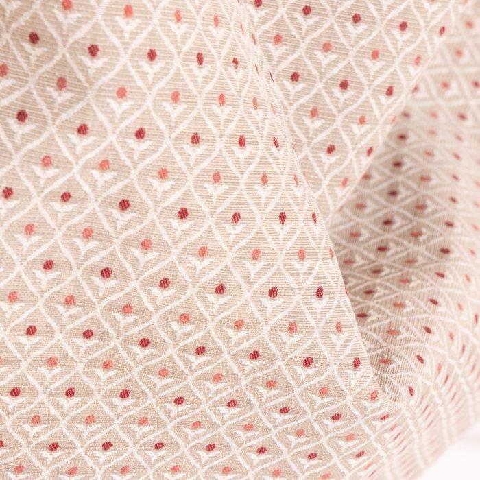 Hoogwaardige Gobelin stof – zandkleur met rode stippen en, Antiek en Kunst, Antiek | Tapijten, Tafelkleden en Textiel