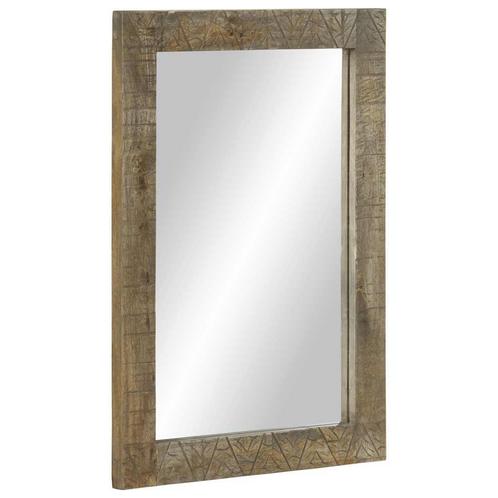 vidaXL Badkamerspiegel 50x2,5x70 cm massief mangohout, Huis en Inrichting, Badkamer | Badkamermeubels, Nieuw, Verzenden