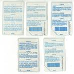 Collection de cartes téléphoniques - 5 fiches