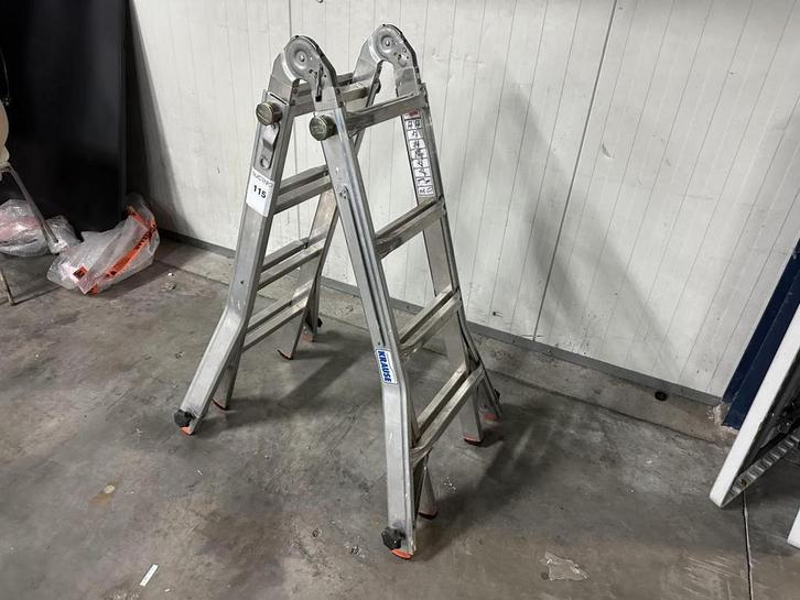 Online veiling: Krause, Trappenhuisladder 5,30m aluminium, Doe-het-zelf en Bouw, Ladders en Trappen, Gebruikt