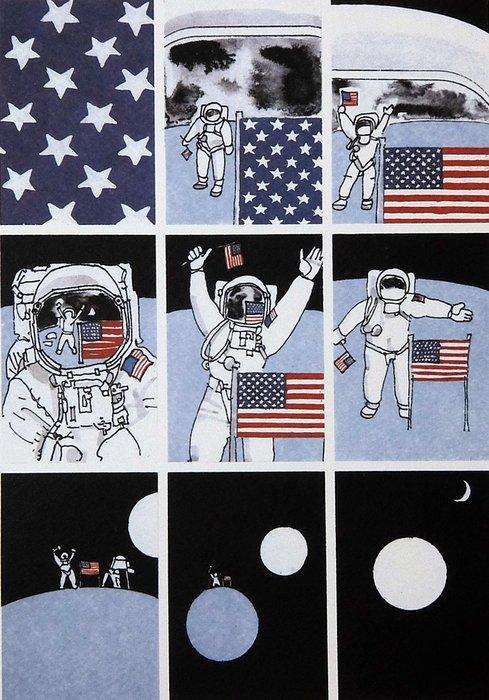 Pratt, Hugo - 1 Offset Print - Lune - Soggetto 1 - 1986, Boeken, Strips | Comics