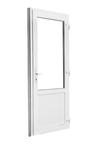 PVC Kunststof Deur wit 2/3,  1/2 glas b98xh204 b98x h215