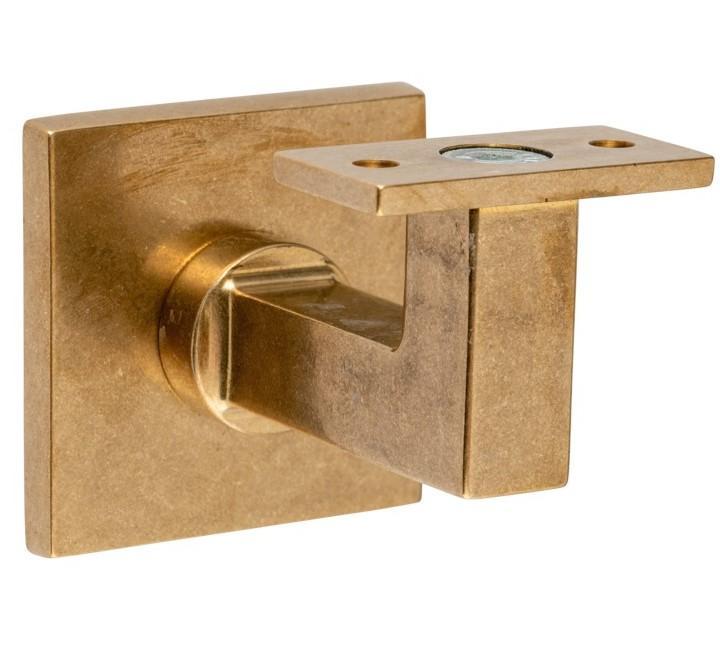 Leuninghouder Bauhaus M10 vlak messing antiek, Doe-het-zelf en Bouw, Hang- en Sluitwerk, Klink of Kruk, Nieuw, Overige materialen