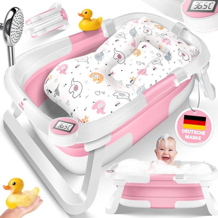 Baby badje met standaard - Thermometer - 0-12 Maanden - Roze, Huis en Inrichting, Overige Huis en Inrichting, Verzenden