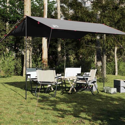 vidaXL Kampeerluifel waterdicht 360x294 cm grijs en oranje, Caravans en Kamperen, Tenten, Nieuw, Verzenden