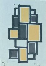 Siep Van Den Berg (1913-1998) - Abstracte compositie in geel, Antiek en Kunst, Kunst | Schilderijen | Modern