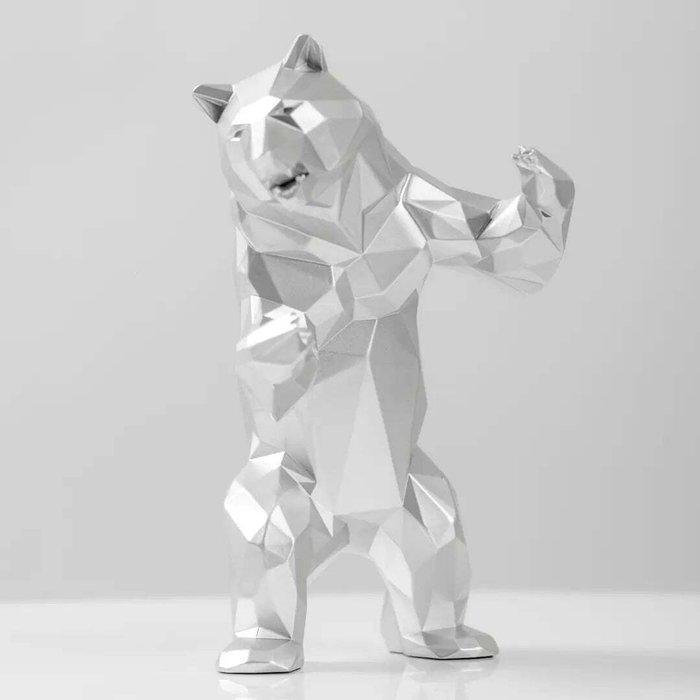 Richard Orlinski (1966) - Standing Bear (Silver Matte), Antiquités & Art, Art | Objets design