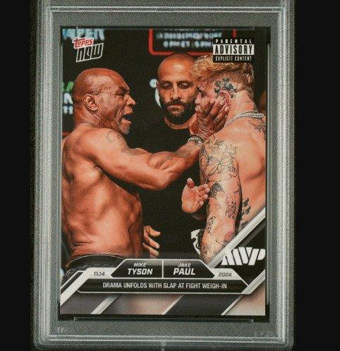 2024 Topps Mike Tyson / Jake Paul #3 - PSA 10 Graded card, Verzamelen, Stickers