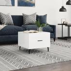 vidaXL Salontafel 50x50x40 cm bewerkt hout hoogglans wit, Huis en Inrichting, Tafels | Salontafels, Verzenden, Nieuw