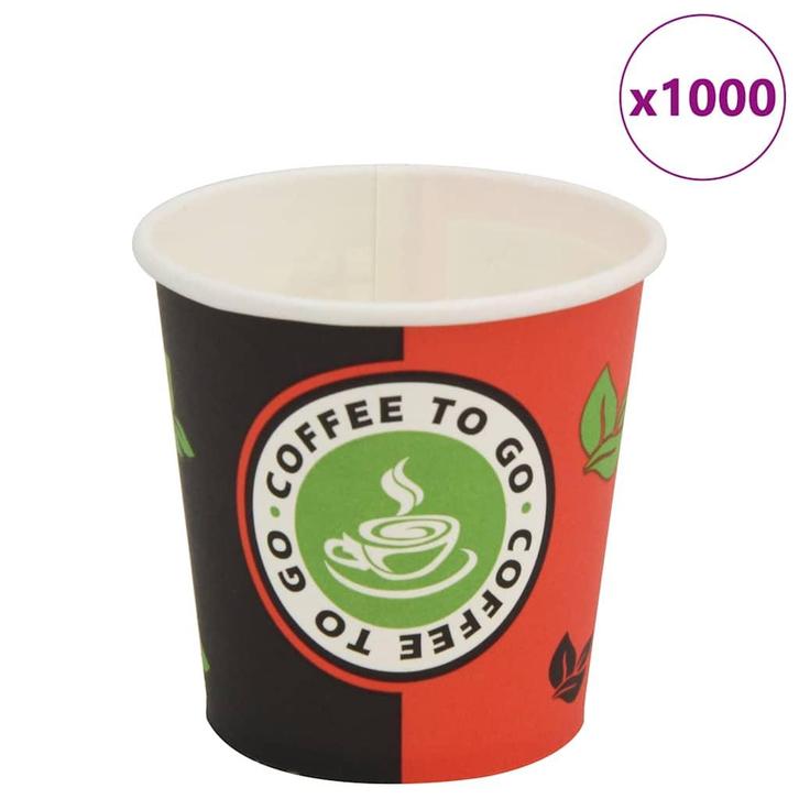 vidaXL Wegwerp koffiebekers papier 120 ml (4 oz) 1000 st, Zakelijke goederen, Horeca | Overige, Verzenden
