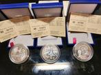 France. 10 Francs 2001 Set of 3 Proof FDC Silver coins