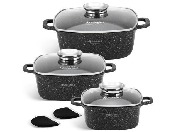 Veiling - 8-delige Luxe Pannenset van Gesmeed Aluminium, Huis en Inrichting, Keuken | Potten en Pannen, Nieuw