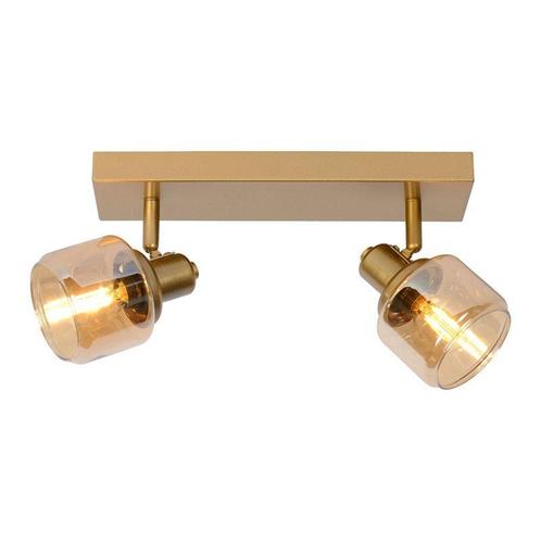 Lucide BJORN - Plafondspot - 2xE14 - Mat Goud /, Huis en Inrichting, Lampen | Spots, Nieuw, Verzenden