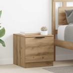 vidaXL Bedkast 2 pcs artisanaal eikenkleurig 40 x 39 x 40 cm, Verzenden, Nieuw