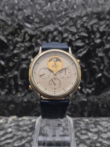 Seiko - Moonphase Chronograph - Zonder Minimumprijs - beschikbaar voor biedingen