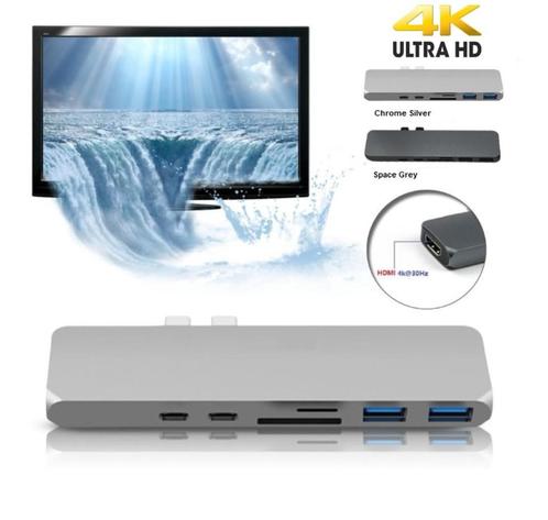 DrPhone 7 in 1 USB C Hub Dual Type C Dock -5K Output - 40, Informatique & Logiciels, Ordinateurs & Logiciels Autre, Envoi