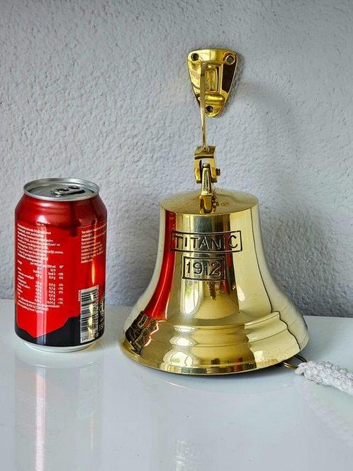 Cloche de quart - Laiton, Corde - Modèle Titanic 1912, Antiek en Kunst, Kunst | Designobjecten