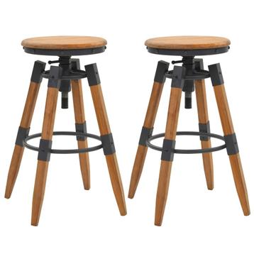 vidaXL Tabourets de bar lot de 2 bois de sapin solide beschikbaar voor biedingen