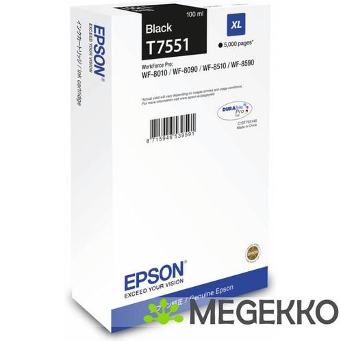 Epson Inktpatroon XL zwart T 755 T 7551, Computers en Software, Overige Computers en Software, Nieuw, Verzenden