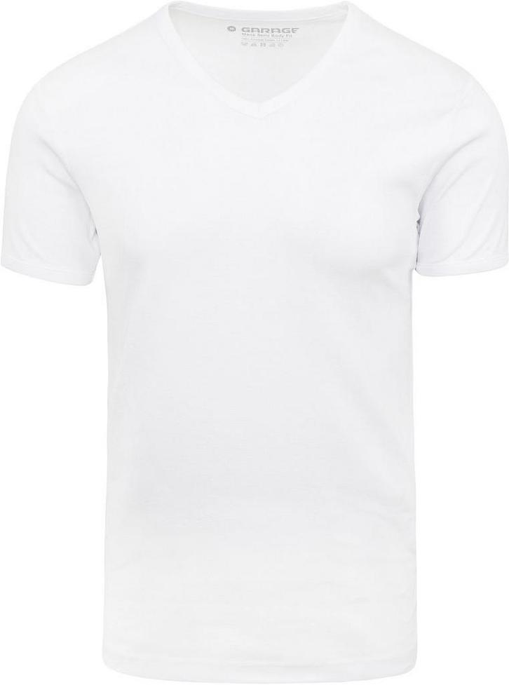 Garage Basic Wit V-Hals maat Maat 52/54 (L) Heren, Kleding | Heren, T-shirts, Wit, Nieuw, Maat 52/54 (L), Verzenden