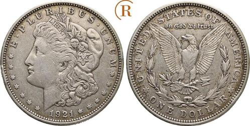 1 Dollar Denver 1921 D Usa:, Postzegels en Munten, Munten | Amerika, Verzenden