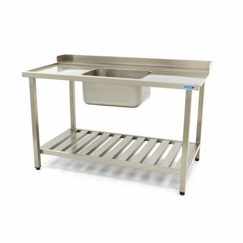Table lave-vaisselle - 120 x 75 cm - gauche - avec évier et, Articles professionnels, Horeca | Équipement de cuisine, Neuf, dans son emballage