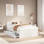 vidaXL Cadre de lit sans matelas avec tête de lit blanc, Maison & Meubles, Chambre à coucher | Lits, Verzenden, Neuf