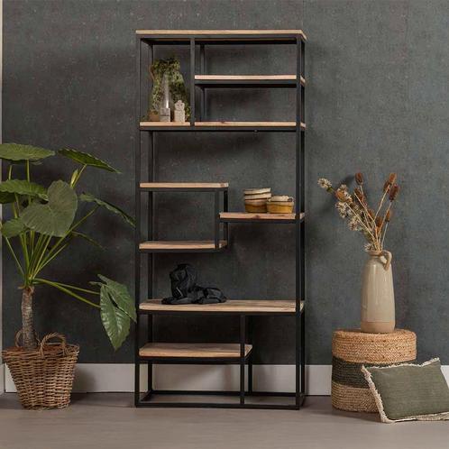 Vakkenkast Mangohout Bowi 80 cm, Huis en Inrichting, Kasten | Boekenkasten, 25 tot 50 cm, Nieuw, Overige houtsoorten, 150 tot 200 cm