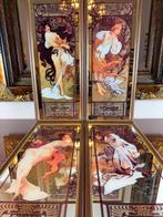 Alphonse Mucha (après) - Wandspiegel (4)- De Vier Seizoenen, Antiek en Kunst