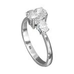 Bague tendance - 18 carats Or blanc - 1.36ct. tw. Diamant, Bijoux, Sacs & Beauté