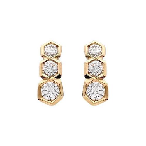 Boucles doreilles - 14 carats Or jaune - 0.62ct. tw., Handtassen en Accessoires, Oorbellen