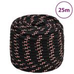 vidaXL Boot touw 16 mm 25 m polypropyleen zwart, Verzenden, Nieuw