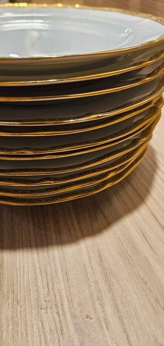 Limoges - ANC. FABRIQUE ROYALE - Dessertservies (11) -, Antiek en Kunst, Antiek | Meubels | Tafels